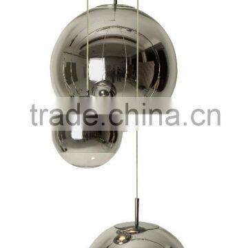 Contemporarychrome hanging glass ball decoration pendant light