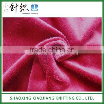 Fashional Red Shrink Resistant Super Soft Coral Fleece Fabric