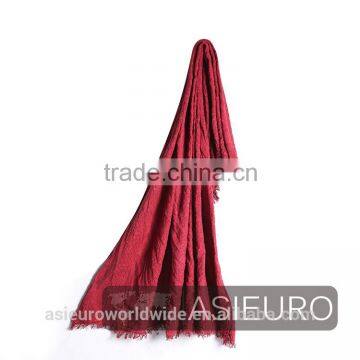 2016 Natural Cotton Dyed Scarf With Fringes, BSCI and Sedex Audit