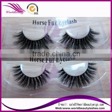 Much thin and soft horse fur strip eyelash, cruelty free !