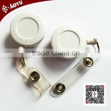epoxy logo printed promotional giveaways retraceable sports badge reel