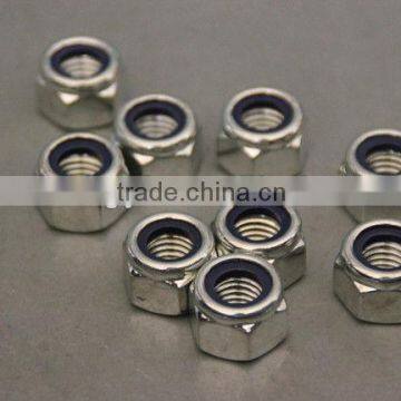 galvanized steel m10 lock nut nylon insert