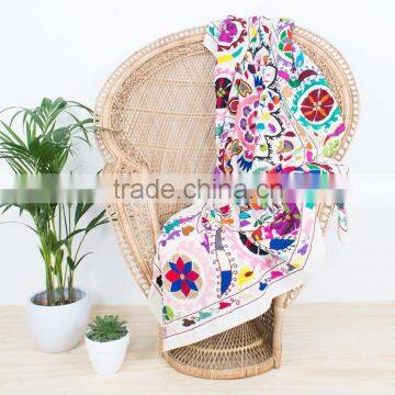 Twin Suzani Throw Hand Embroidered Suzani Wall Hanging Suzani Tapestry Suzani Bedding Throw