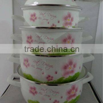 turkey shape enamel Casserole pot Set