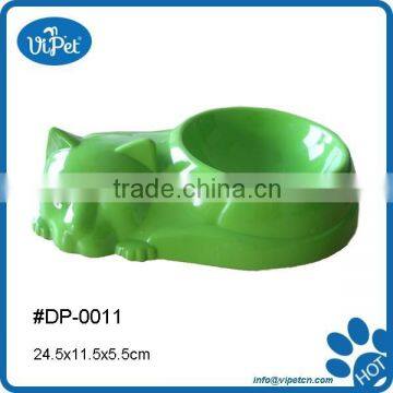 Cat shape plastic food bowl