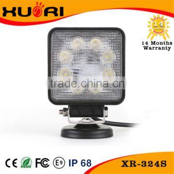 Long lifetime 5 inch 24w square 12v 24v led 12w forklift work light, truck tractor and trailer side marker light