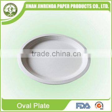 Disposable Eco-friendly Sugarcane Composable 12.5" Oval Plates photo-2