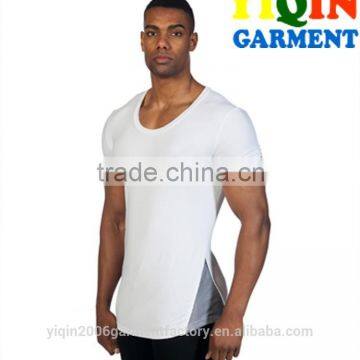 Fitted men scoop neck Tshirt