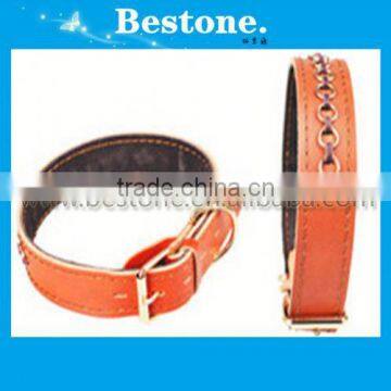 2014 Fashionable Pure Cowhide Pet Collars/leather pet collars