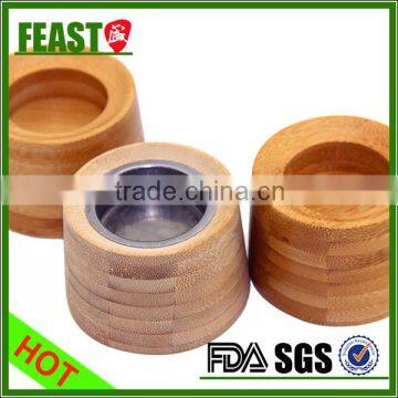 cosmetic packaging frosted glass jar with bamboo lids for sale                        
                                                                                Supplier's Choice