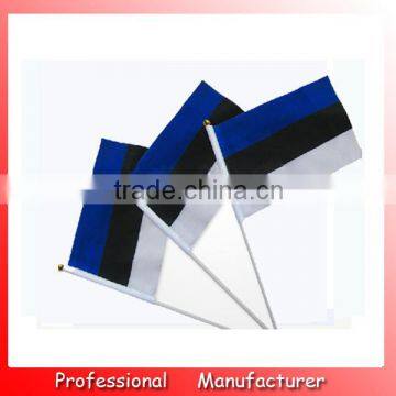 5*8 inches hot sale blue black white hand flag