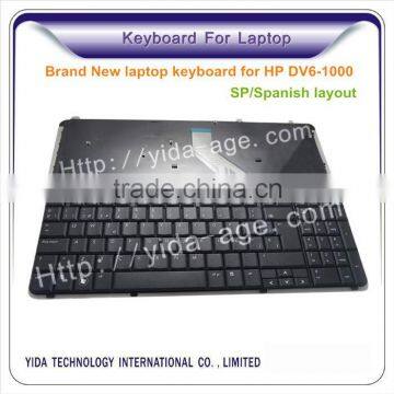 Replacement Laptop Keyboard for HP Dv6-1000 Spanish layout black