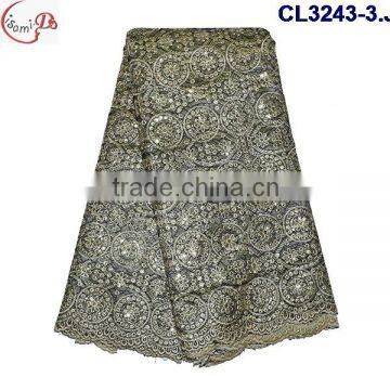 CL3243 2016 latest fashion design chowleedee hot sale embroidery george lace high quality soft materail for making women dress