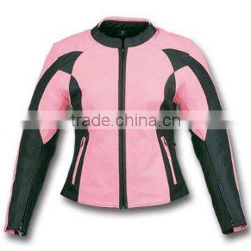 Ladies Fitted Leather Motorbike Jacket