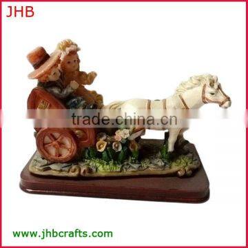 2014 new resin horse carriage for wedding souvenirs