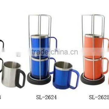 220*3ml stainless steel photo coffee mugs,bulk buy from china