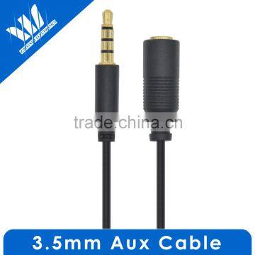 High quality 3.5 mm male to female digital audio extension Aux cable