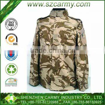 UK Army 50% cotton 50% polyester desert camouflage twill uniform