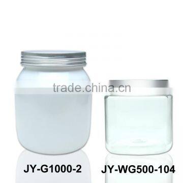 High Quality Empty PET Cosmetic Packaging Jar Clear Plastic Loose Powder Cream Jar Hair Mask Cosmetic Jar photo-2