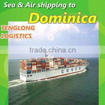 container cargo shipping rates from China to Roseau of Dominica from Guangzhou Hongkong Xiamen