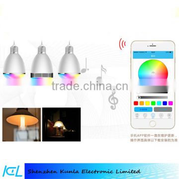 LED speaker bulb /Bluetooth Portable Led Light with LED White E27 Mobilephone App Control For Iphone Samsung