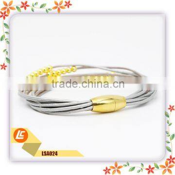 Magnetic Buckle Genuine Leather Braclets for Men photo-5