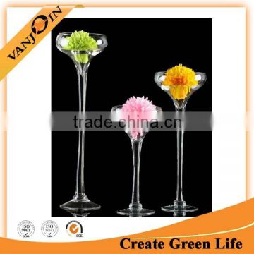 Tall Clear Glass Goblet Vase For Wedding Centerpieces Wholesale