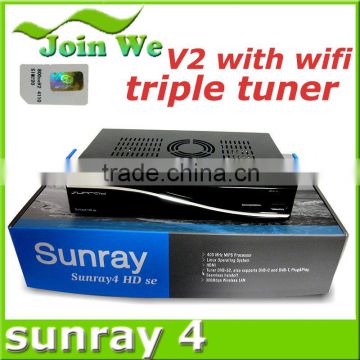 the latest sunray sr4 v2 Already for HbbTV and Web browser with wifi triple tuner