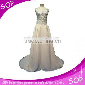 100% polyester chiffon mother bridal dress for wedding