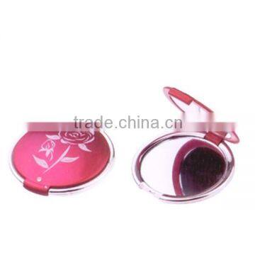 Custom logo double face plastic portable makeup mirror with cheap price