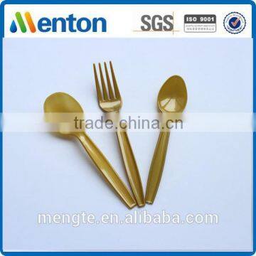 plastic ps gold luxury fork spoon