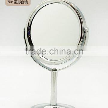 Double sided Round desktop mirror metal dressing table mirror, T001