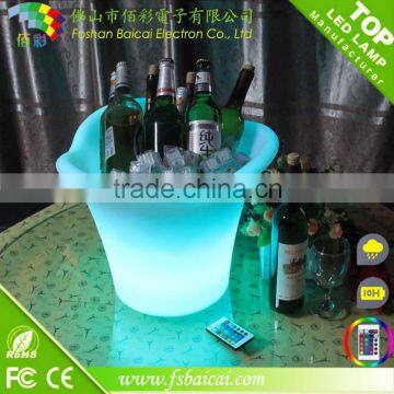 Rechargeable Plastic led portable ice bucket/night club led ice bucket/led ice bucket