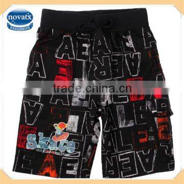 New style children kids fashion knit printed cartoon short pants for boys (D3753)