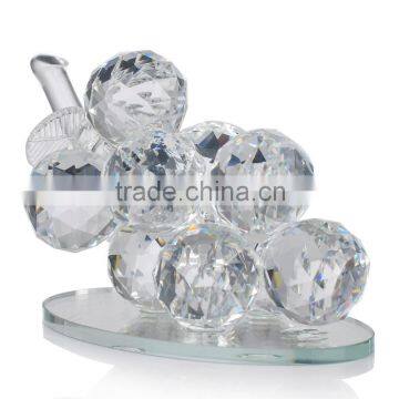 Crystal fruits with glass base and house decorative crafts crystal grape