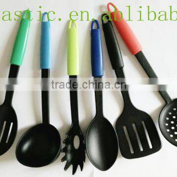 Wholesale Colorful Transparent Silicone Kitchen Utensil Set of 6 Pieces With Nylon Inside/Kitchen Cooking Utensil Set