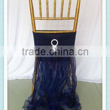 YHS#522 organza dress polyester banquet wedding wholesale chair cover sash bow