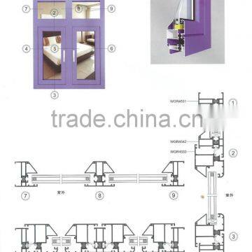 High quality aluminium energy-saving inward opening casement window TFFC-33