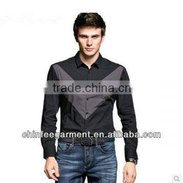 High Quality Mens Cotton Contrast Colors Casual Shirts