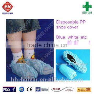 Disposable polypropylene shoe covers, woven fabric for shoe