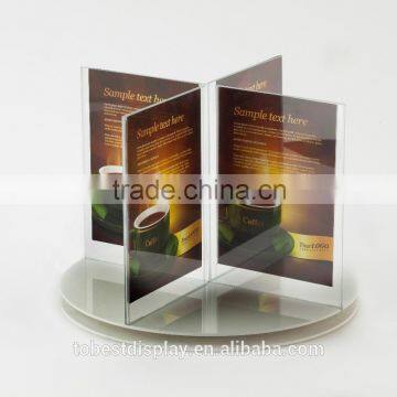 elegant rotating 4 acrylic poster frames,acrylic poster display,acrylic poster display stand