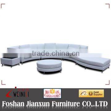 H1025 Modern design hotel furniture round leather sofa