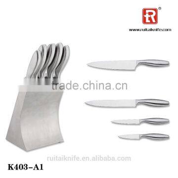 Stainless steel new design kitchen cutlery knife set