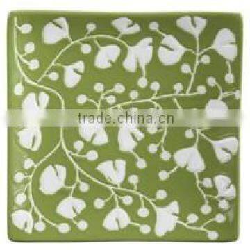 New design personalized square porcelain plate