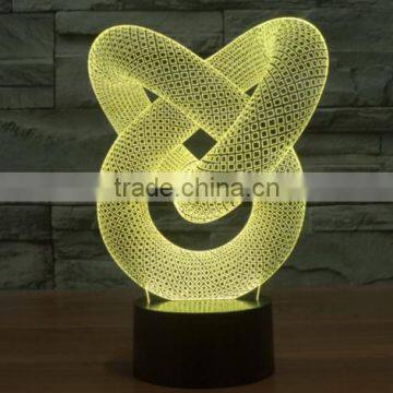 235-Decor Led Light 3d Chain Link Optical Visualization Light Sculpture Curve 3d Viewing Power Save Led Light photo-2