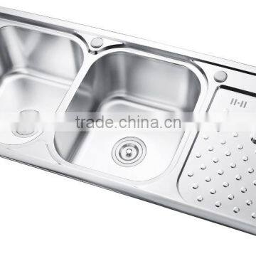 SC-308B 1.2M double drainer stainless steel kitchen sink