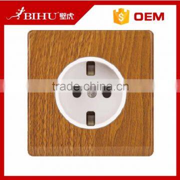 High Fashion Wood Grain Switch Socket With Neon for UK, Universal, 2 Pin and 3 Pin photo-3