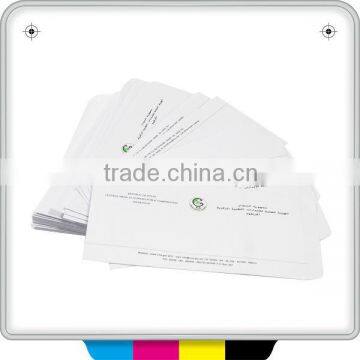 DL white paper envelopes with company logo