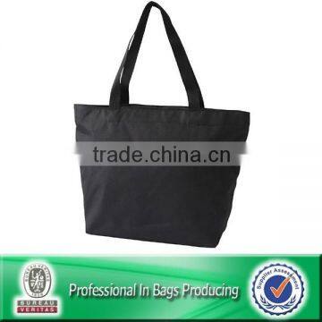 Customized Cheap Polyester Folding Recycle Black Tote Bag Shopping Bag