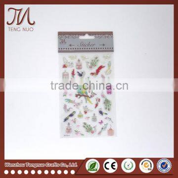 Customized Cartoon Alphabet Letter Crystal Plastic Sticker For Kid photo-6